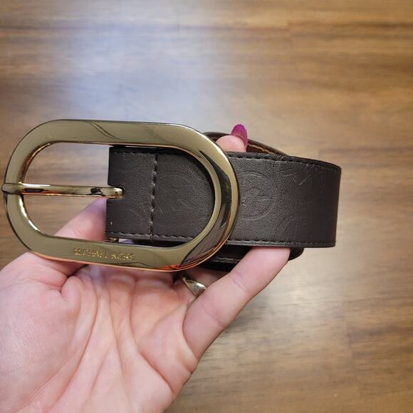 Michael Kors Women’s Reversible Belt XL Brown MK Logo Style 554360 EUC - Picture 2 of 8
